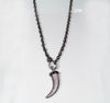 Horn charm on Chain link necklace