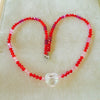 Heart charm crystal necklace