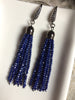 Blue Tassel Earrings