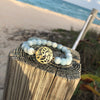 Aquamarine & charm bracelet