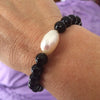 The LAUREN Pearl & Onyx bracelet
