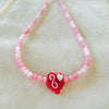 Red Heart charm necklace