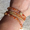 Carnelian & gold convertible bracelet / necklace