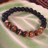 Mala Inspired Essential Oil Diffuser Lava Bead + Tiger Eye Yoga and Meditation Bracelet