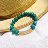 Turquoise beads and gold BLING bracelet
