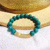 Turquoise beads and gold BLING bracelet