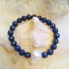 The LESIA Pearl & blue jade bracelet