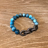 Apatite & Chain Link Bracelet