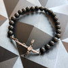 Cross & onyx bracelet