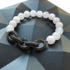 Rose Quartz & Chain Link Bracelet