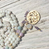Aquamarine Amethyst & Moonstone Mala necklace
