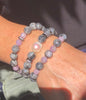 Amethyst, Pearl & Moonstone Bracelet Set