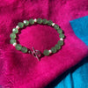 Green crystal & Pearl bracelet