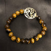 BALANCE HARMONY UNITY gold charm with tiger eye beads