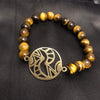 BALANCE HARMONY UNITY gold charm with tiger eye beads